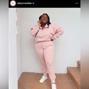 Abercrombie & Fitch Pink Sweatsuit: @jnaydaily Fall 2021 collab